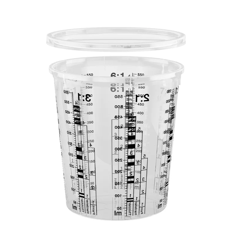 Cupa de amestecare a vopselelor auto PP de 680 ml cu capac